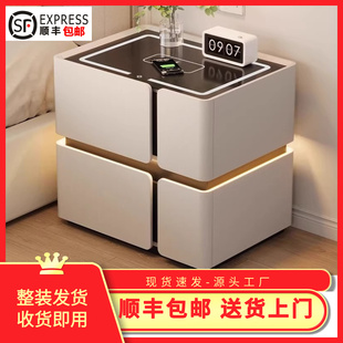 悬浮床头柜2025新款 高级感卧室床边柜个性 创意简约现代收纳柜整装