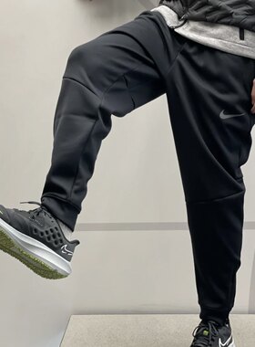 Nike耐克 秋冬男子运动休闲健身训练加绒保暖速干束脚长裤 932256