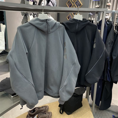 阿迪达斯 FOS 男子运动休闲潮流户外宽松连帽外套 KG0739 KG0740