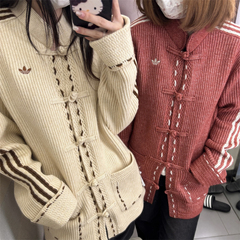 Adidas三叶草 运动休闲潮流新中式灯芯绒棉服外套 KT3852 KR5065