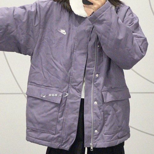 Nike耐克 秋冬男子运动休闲潮流工装翻领毛绒夹克外套 FD6683-505