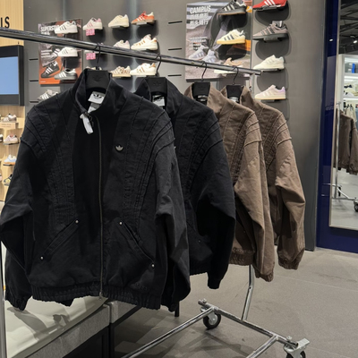 Adidas三叶草 男女运动休闲潮流复古宽松夹克外套 KR2619 KR2620