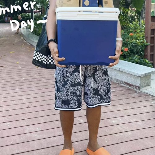 Nike耐克 男子夏季运动休闲潮流满印涂鸦印花宽松美式短裤 FB6929