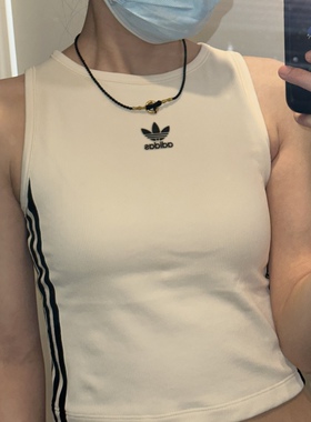 Adidas三叶草 女子春夏运动休闲潮流短款无袖背心 JF3792/JI6861