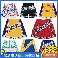 Mitchell Ness Mn Bulls Magic Lake Warrior Spurs Big Face Sports Basketball Shorts
