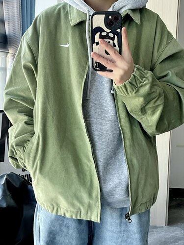 Nike耐克 春季男子运动休闲潮流复古灯芯绒哈林顿夹克外套 DX9071