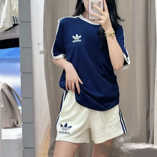 Adidas三叶草 女子运动休闲潮流短袖T恤短裤IT9841 IR7465 IR7472