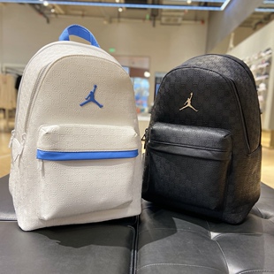 运动休闲潮流棋盘格PU皮质双肩背包书包 HV1621 Jordan Nike耐克
