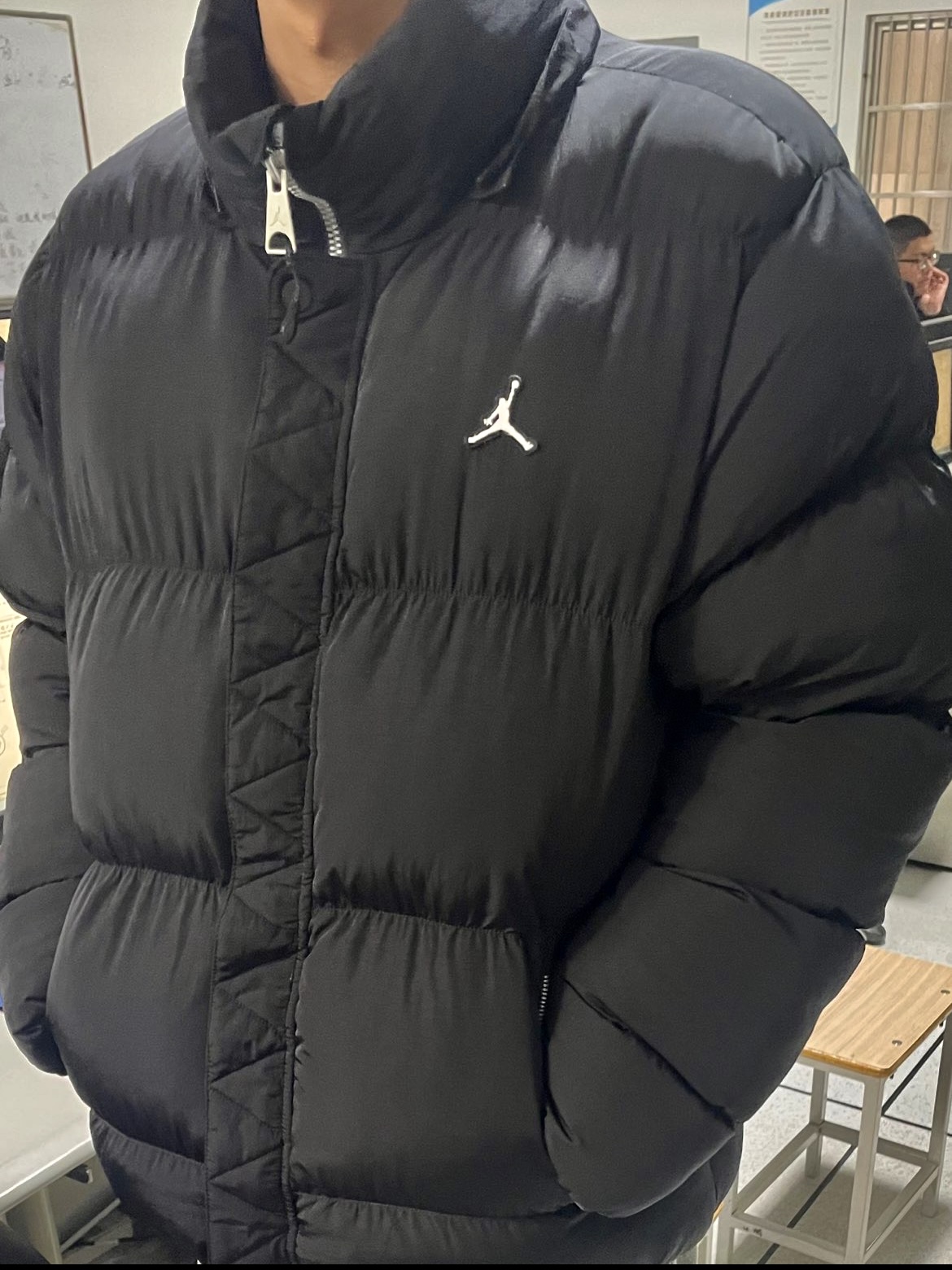 Nike耐克 Air Jordan AJ男子运动休闲刺绣保暖连帽棉服外套DQ8105