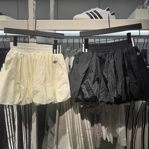 Adidas三叶草 女子运动潮流花苞裙褶皱泡泡裙短裙 KD8122 KD8123