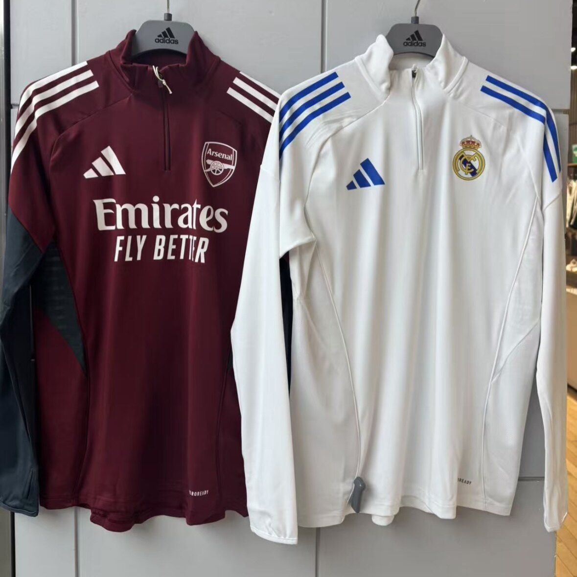 阿迪达斯 皇马阿森纳运动足球长袖训练服长袖球衣 JP4027 JJ1773