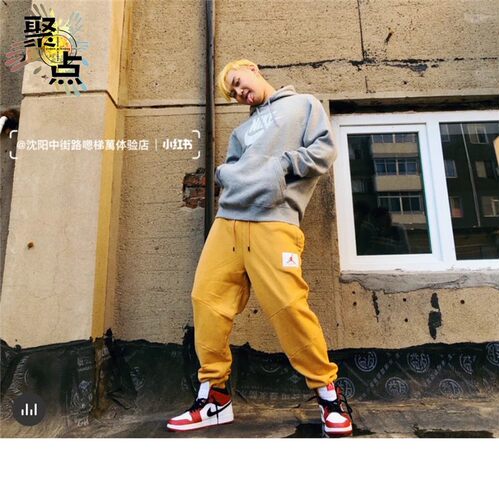 耐克AJ男子运动休闲加绒针织长裤