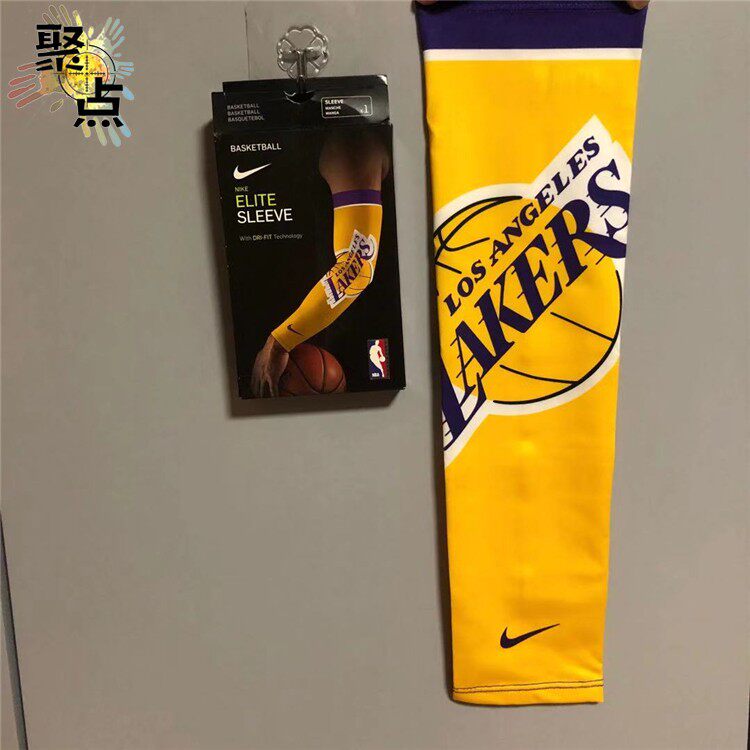 聚点 Nike耐克 湖人队 运动护臂袖臂 单个装 CV1616-747