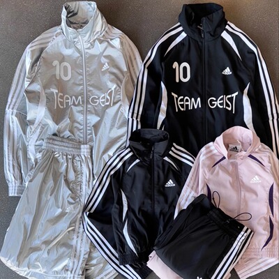 Adidas三叶草 女子运动休闲潮流拆卸夹克外套长裤 KE7569 KE9784