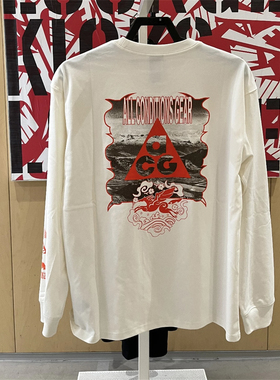 Nike耐克 ACG男子运动休闲潮流印花宽松马年新年款长袖T恤 IQ3713