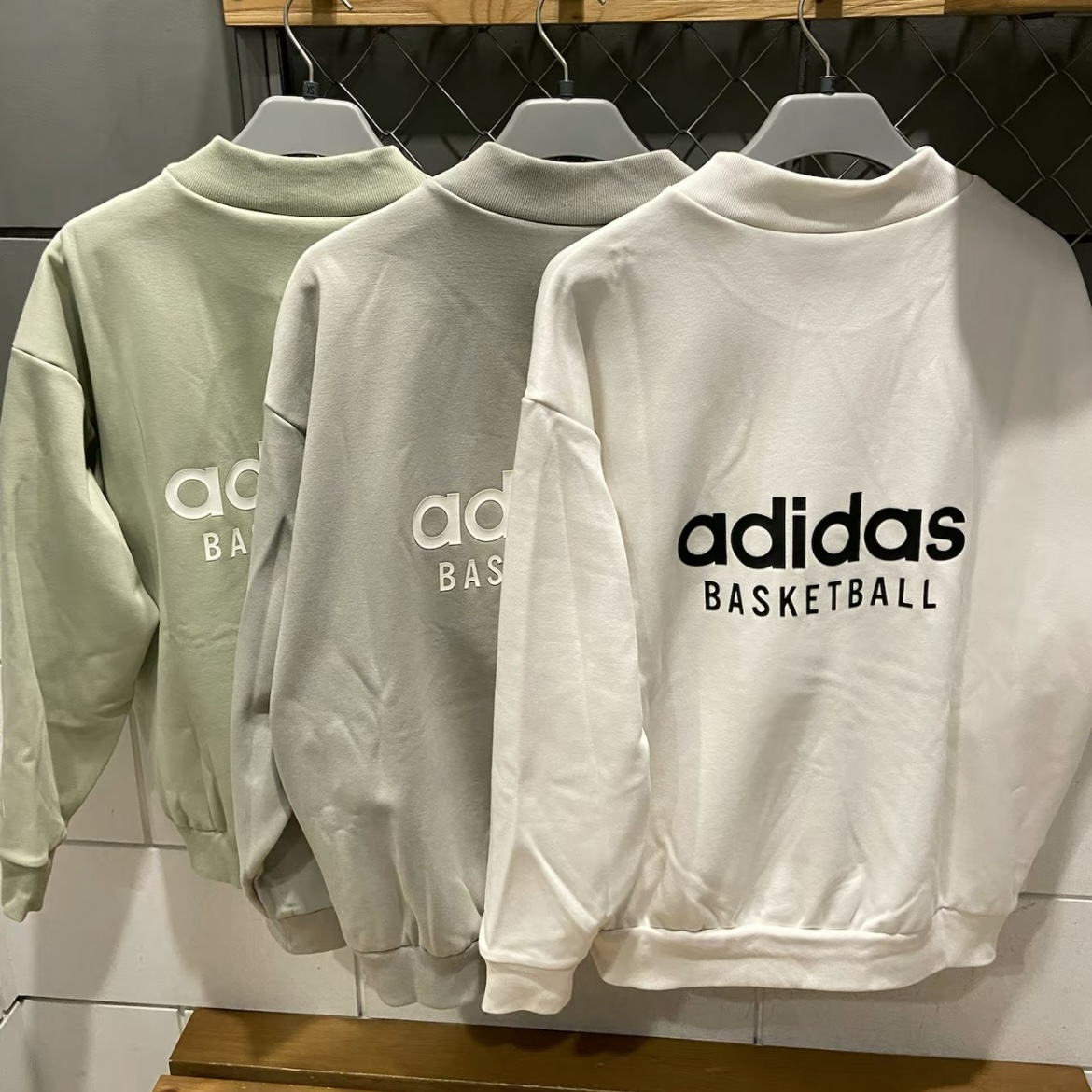 ADIDAS BASKETBALL 男女运动休闲潮流半高领卫衣IA3436/3435/3434