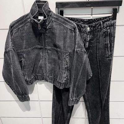 三叶草 女子运动休闲潮流牛仔夹克外套长裤 IW5759 IY7407 IW5762