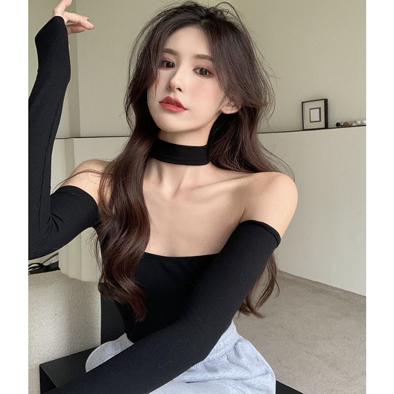 长袖挂脖适中露肩棉女专注品质