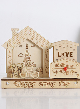 木制相框笔筒学生小孩儿童节礼物送老师课桌摆件旅游景点客厅装饰