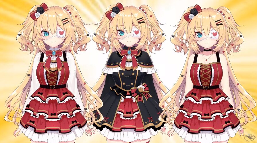 帝都动漫cosplay hololive 赤井心cos假发 定制卷发 造型