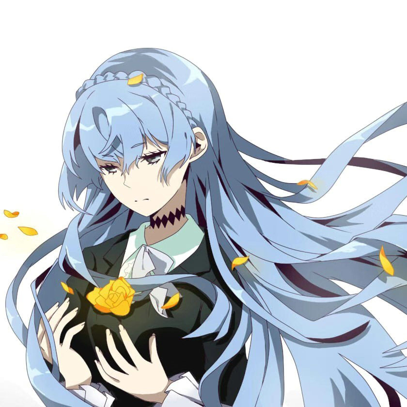 动漫cosplay假发套cos 羁绊者园崎法子 蓝色 长散发 辫子定制假毛