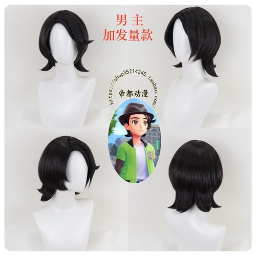 宝可梦传说ZA男主共熙cos假发