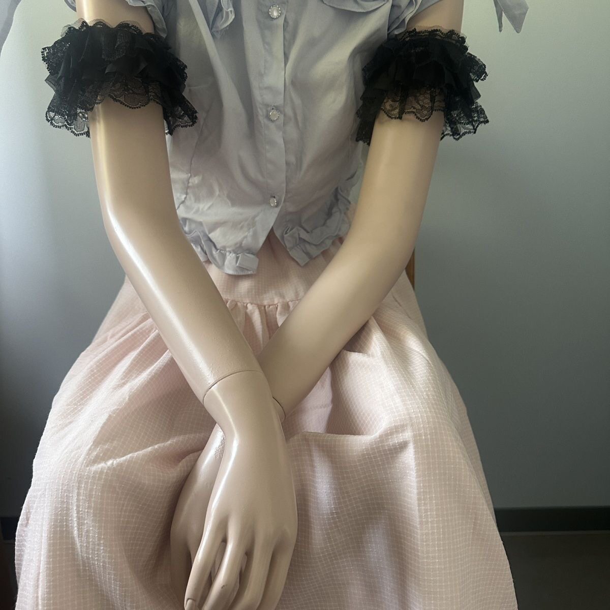 lolita臂环蕾丝手臂套遮肩膀遮纹身袖套上臂装饰大臂套lolita手袖