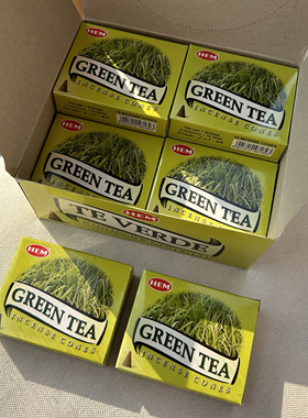 印度香绿茶锥香GREEN TEA 塔香HEM品牌薰香 “生活禅，幸福茶香”