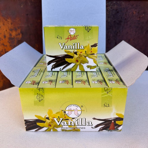 印度进口塔香flute老牌子-香草Vanilla 家用室内花香香薰锥香净化