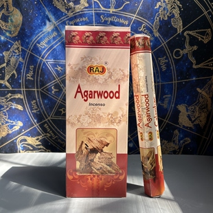 印度进口香薰正品RAJ沉香木Agarwood 竹签线香熏香家用净化空气
