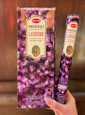 印度进口正品HEM Lavender 薰衣草 竹签香线香 室内卧室安神熏香