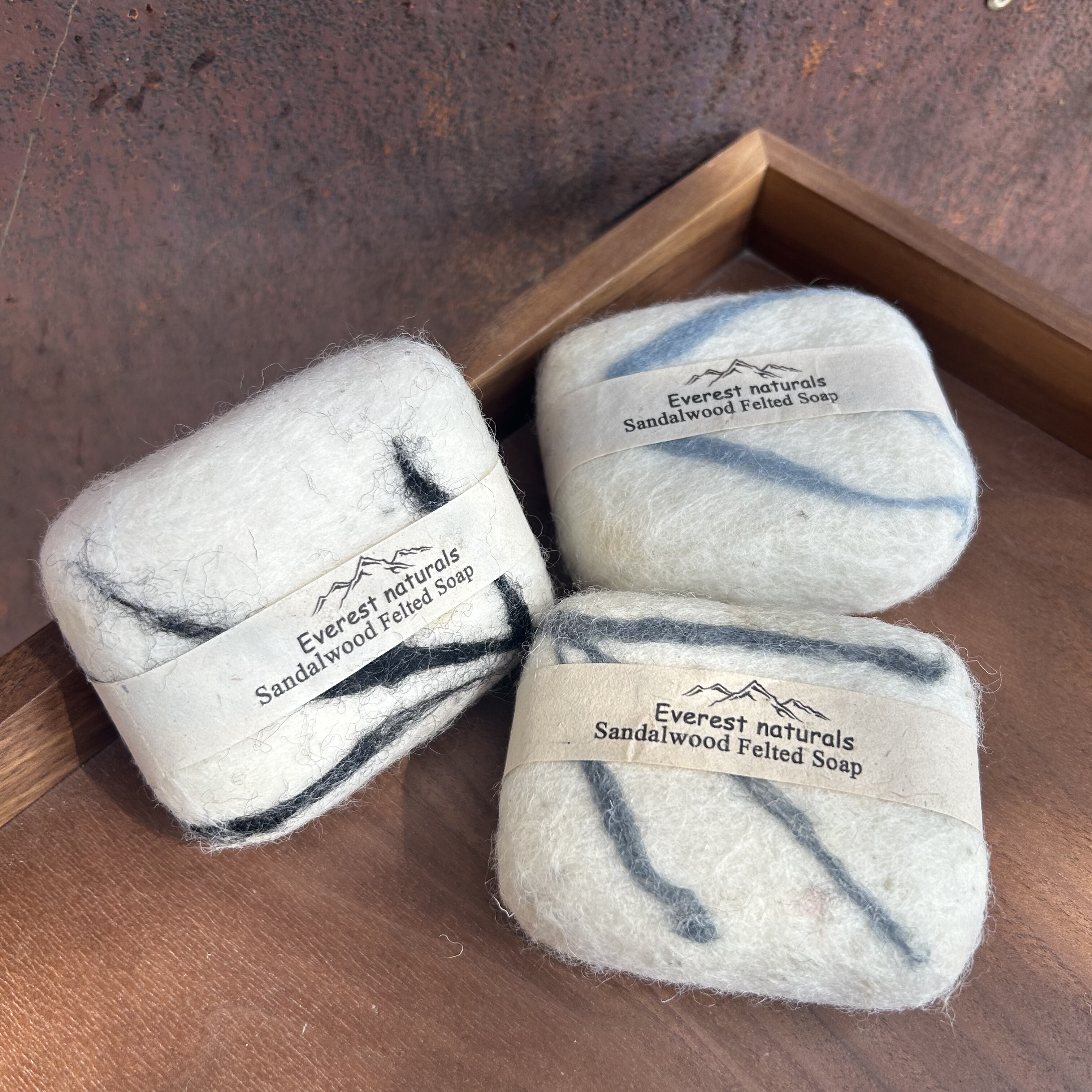 侘寂风简朴尼泊尔进口羊毛毡手工皂方形-檀香木款（但几乎无味）