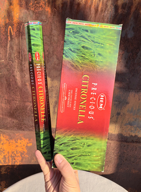 印度进口HEM线香香茅草CITRONELLA 家用熏香清爽草木香净化空气