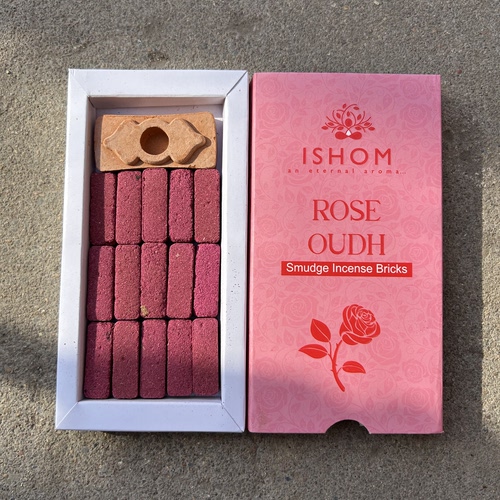 ISHOM印度进口香砖玫瑰沉香味道ROSE OUDH 手工制作香薰熏香香氛