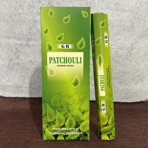 GR印度香线香广藿香PATCHOULI 原装进口手工熏香室内除味衣橱盖味