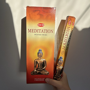 HEM印度进口线香Meditation冥想瑜伽安神舒缓家用日常线香熏香