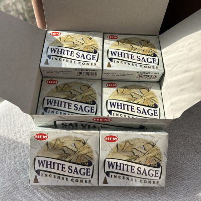 HEM印度进口塔香 白鼠尾草-WHITE SAGE 锥香室内持久正品香薰净化