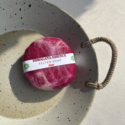 HIMALAYA尼泊尔羊毛毡手工皂冷制皂喜马拉雅精油香皂-玫瑰味道