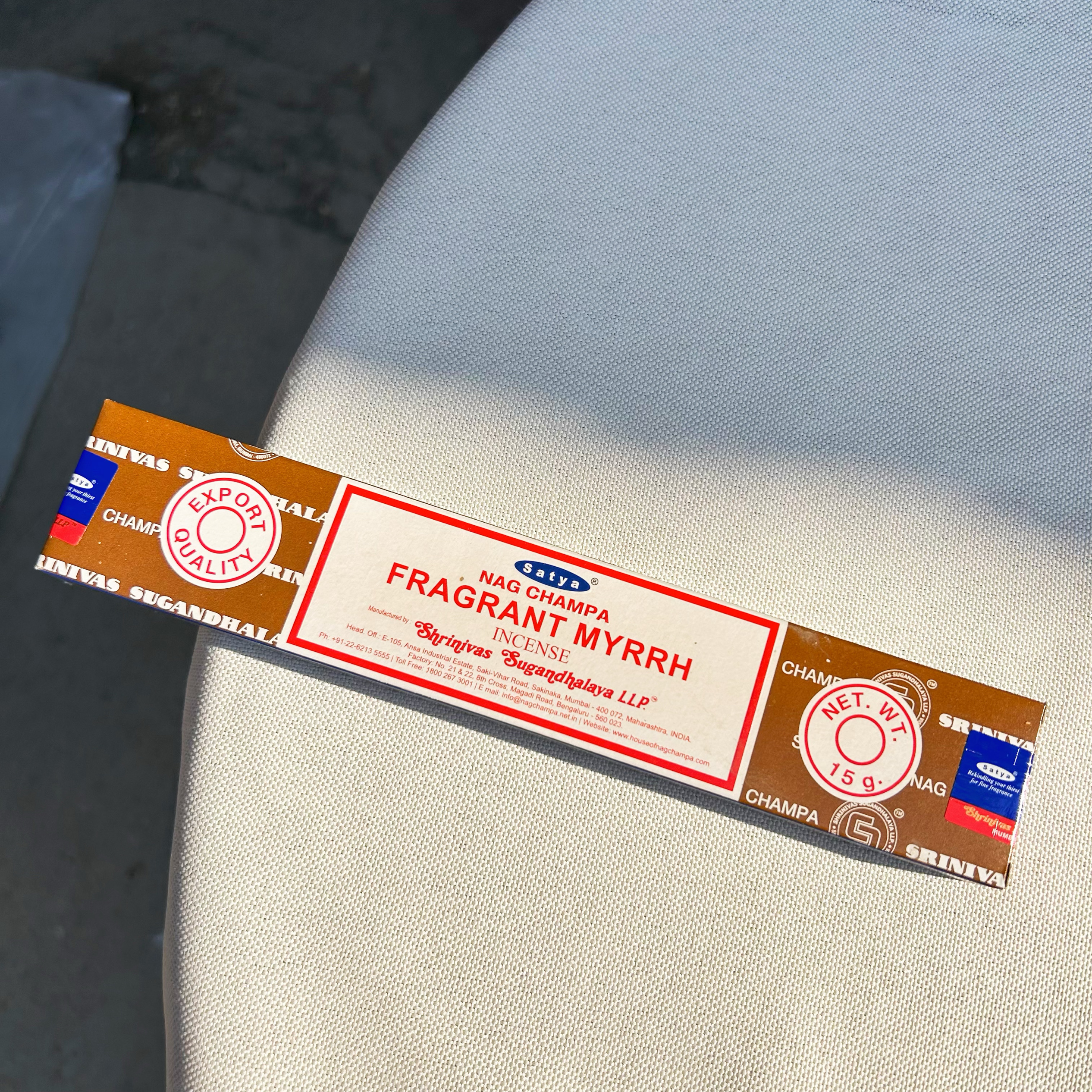 印度进口NAG CHAMPA赛巴巴·乳香没药FRAGRANT MYRRH｜SATYA熏香