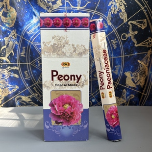 印度进口香薰正品RAJ牡丹花香Peony 竹签线香熏香舒缓氛围浓花香