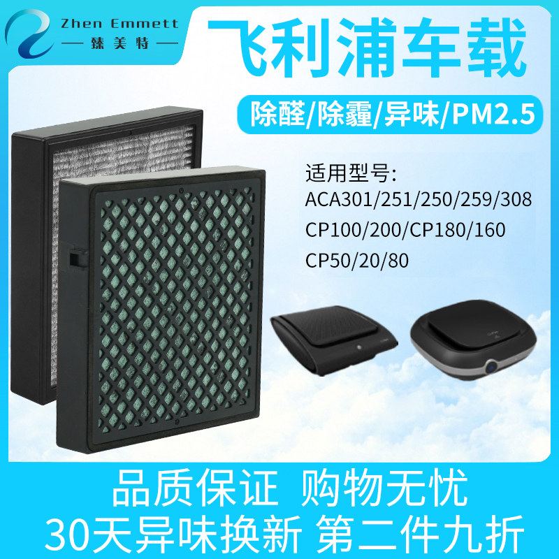适配飞利浦车载空气净化器过滤网aca251 301 250cp100200车用滤芯