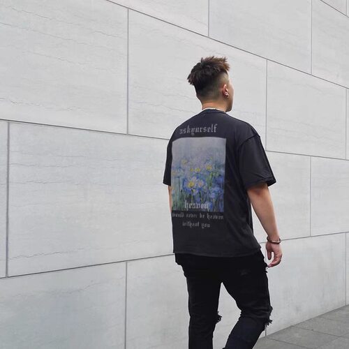 正品askyurself高街短袖雏菊印花