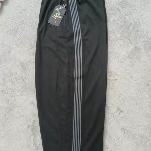 Needles track条纹HD蝴蝶绣花运动休闲日系阔腿长裤飞鼠裤男女款