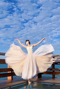 大莹子哟同款古典舞蹈服女720度大摆裙舞蹈半身裙尾货降价处理