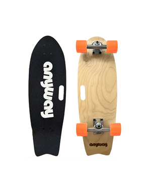 anyway27”幻影专业弹簧桥陆地冲浪板手提枫木大鱼板初学者滑板