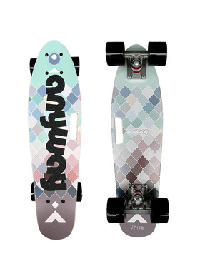 anyway神行者专业枫木手提小鱼板香蕉板皮皮滑板陆地冲浪板初学者