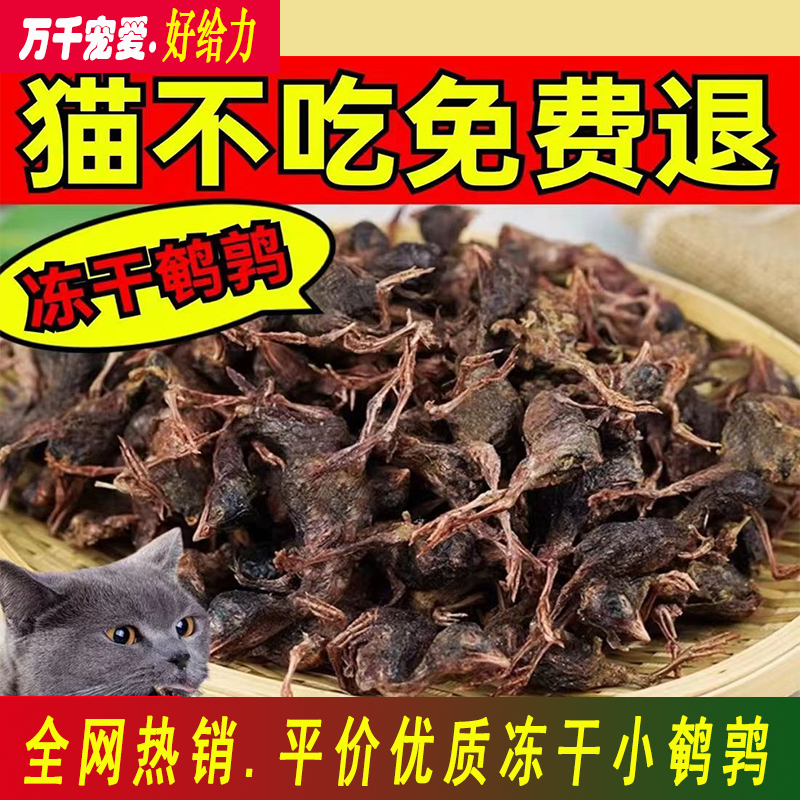 冻干鹌鹑猫咪狗零食洁齿增肥罐头