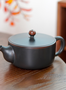 涌泉 原创37孔过滤 汉瓦壶 约120cc 大口实用广西坭兴陶手工茶壶