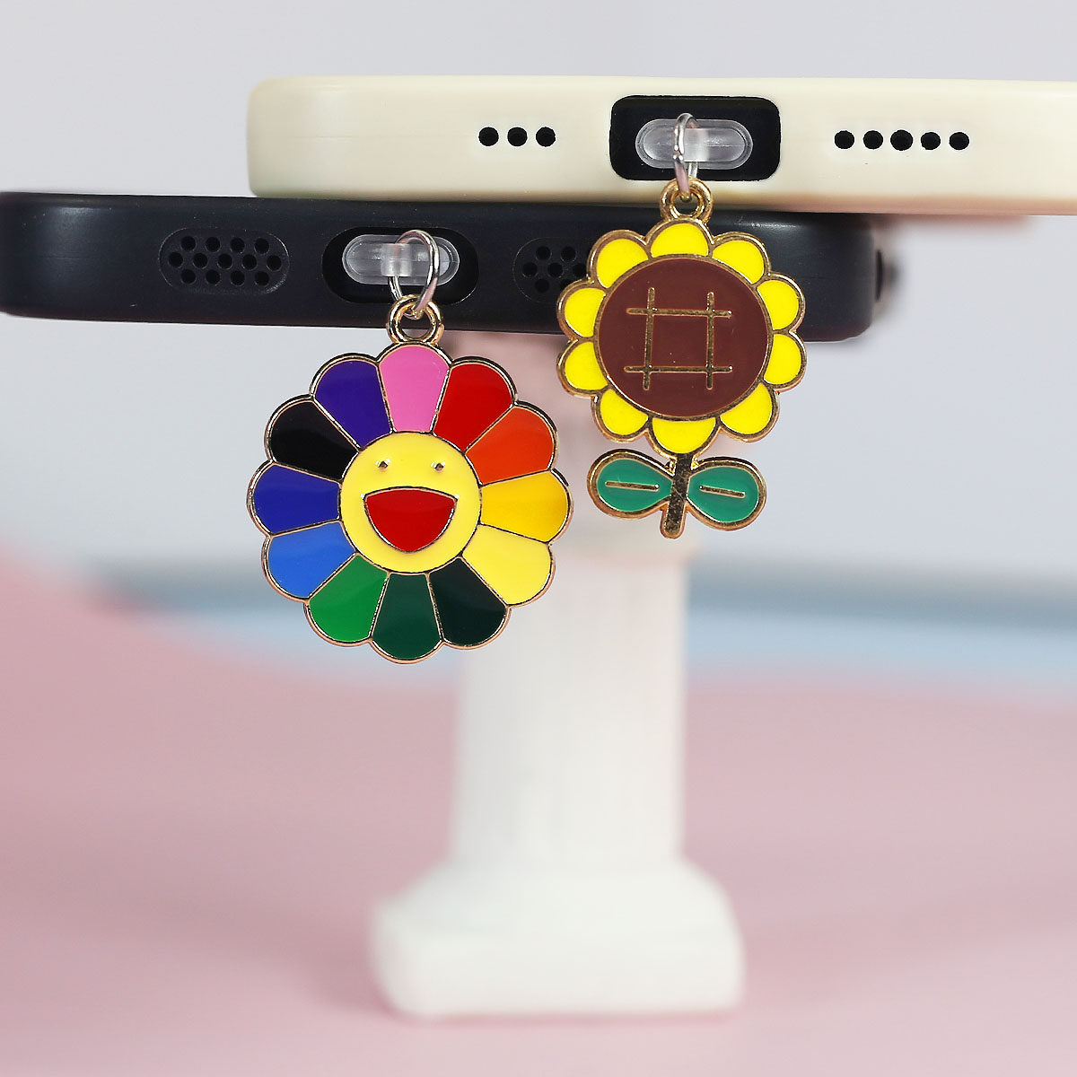 手机防尘塞流星太阳花滴油饰品配件手链吊坠手串配饰情人节礼物