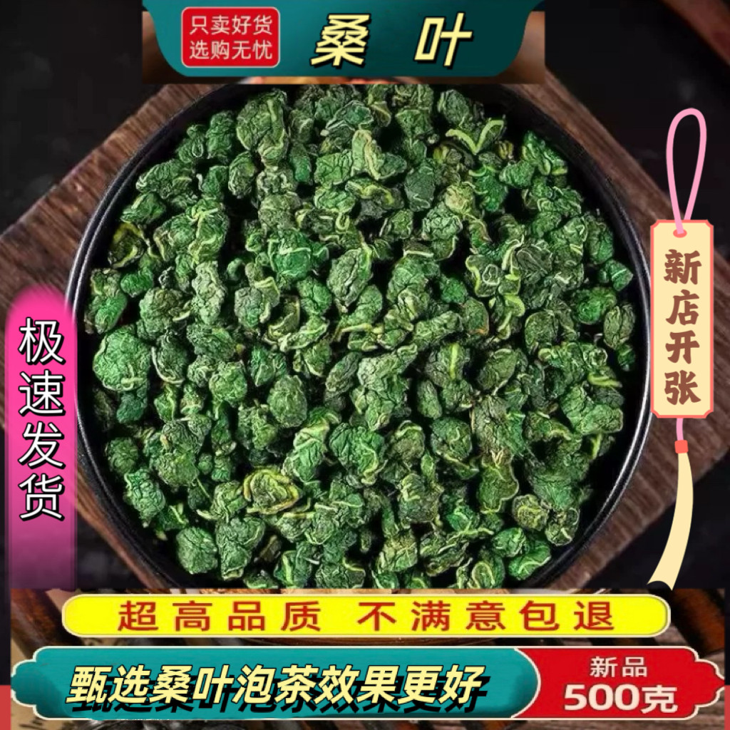 桑叶茶精选新鲜霜后桑葚叶子正宗桑树叶炒制可搭配菊花蒲公英枸杞